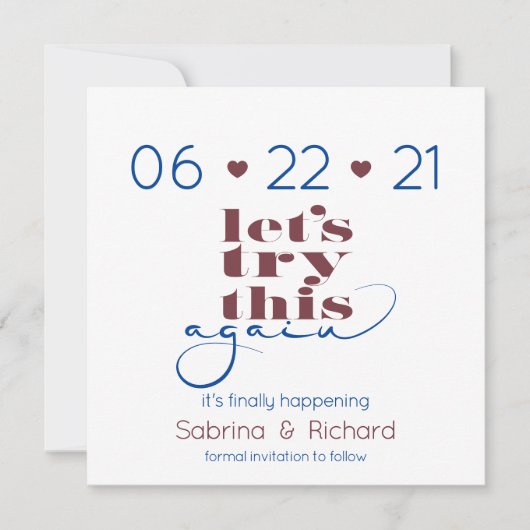 Probeer deze nieuwe marine en Bourgogne om de datu Kaart (Voorkant)