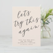 Probeer dit opnieuw Nieuw sparen de Datum Save The Date (Staand voorkant)