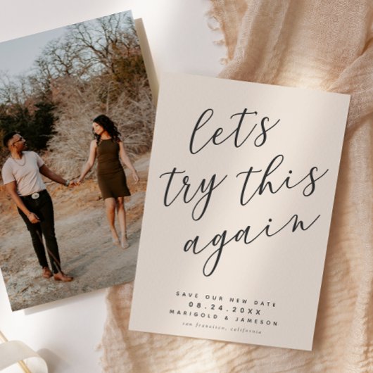 Probeer dit opnieuw Nieuw sparen de Datum Save The Date