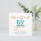 Probeer dit opnieuw Vette Blauwgroen Rust Gold Sav Kaart (Staand voorkant)