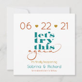 Probeer dit opnieuw Vette Blauwgroen Rust Gold Sav Kaart (Voorkant)