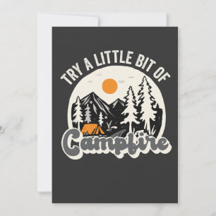 Probeer een beetje Campfire Funny Outdoors Wandele Kaart