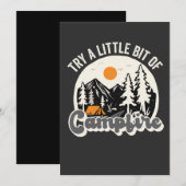 Probeer een beetje Campfire Grappig Buiten Wandele Kaart (Voorkant / Achterkant)