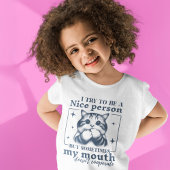 Probeer een leuke persoon te zijn grappige retro k t-shirt