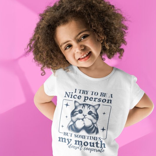 Probeer een leuke persoon te zijn grappige retro k t-shirt