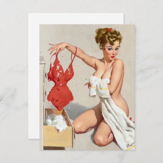 Probeer een pin-up briefkaart (Voorkant / Achterkant)