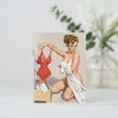 Probeer een pin-up briefkaart (Staand voorkant)