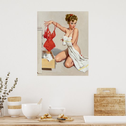 Probeer een pin-up poster (Keuken)