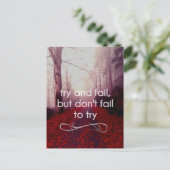 Probeer en misluk, maar probeer niet te Briefkaart (Staand voorkant)