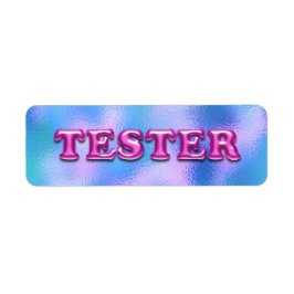 Probeer Fuchsia Roze Blauw 3D Tester Monster Conta Etiket