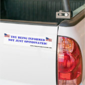 Probeer geïnformeerd Magnet te worden! Bumpersticker (Op Truck)