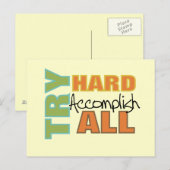 Probeer hard Alles voltooien Briefkaart (Voorkant / Achterkant)