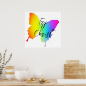 Probeer het Christelijke Poster van Christus (Keuken)