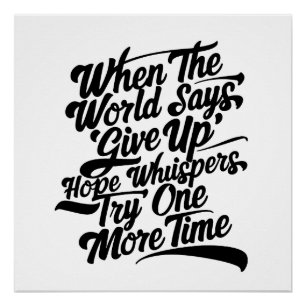 Probeer het nog eens perfect poster