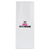 probeer het object, het leven is geweldige wijn cadeautas (Voorkant)