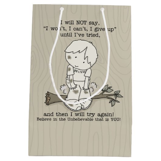 Probeer het opnieuw medium cadeauzakje (Achterkant)