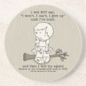 Probeer het opnieuw zandsteen onderzetter (Voorkant)