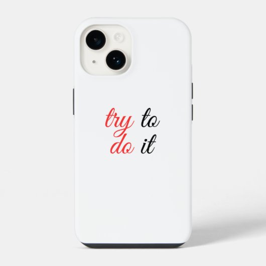 probeer het te doen  iPhone hoesje (Achterkant)
