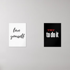 probeer het te doen muurkunst sets