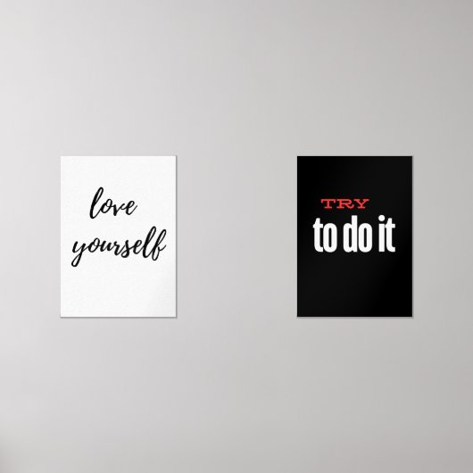 probeer het te doen muurkunst sets (Voorkant)