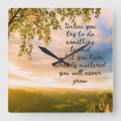 Probeer iets nieuws wandklok (Voorkant)