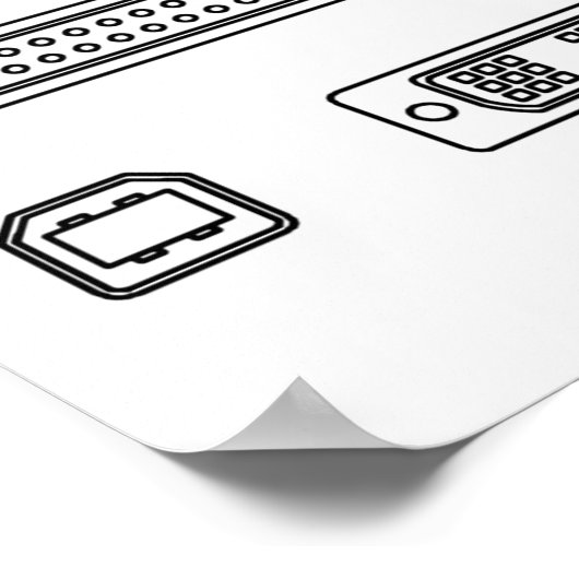 Probeer in twijfel een andere computer Port Hole Poster (Hoek)