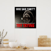 Probeer Inspirerend offerte succes dumbell Poster (Keuken)