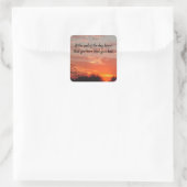 Probeer je beste  zonsondergang positieve Inspirer Vierkante Sticker (Tas)