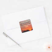 Probeer je beste  zonsondergang positieve Inspirer Vierkante Sticker (Envelop)