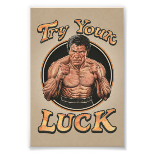 Probeer je geluk - Bare Knuckle Fighter Foto Afdruk