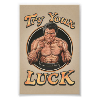 Probeer je geluk - Bare Knuckle Fighter Foto Afdruk