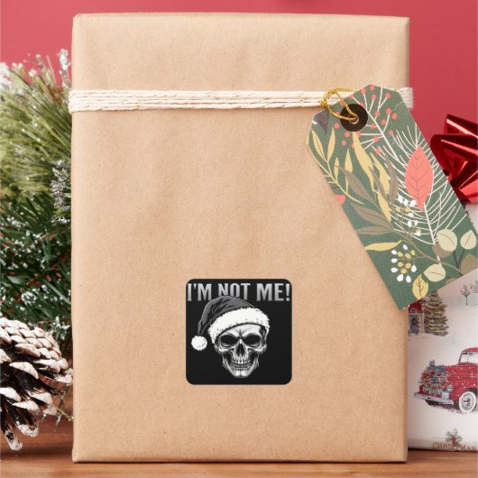 Probeer je object te beschrijven zoals een winkeli vierkante sticker (Feestdagen)