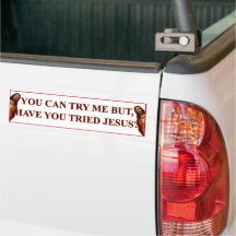 Probeer Jesus Bumpersticker