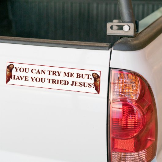 Probeer Jesus Bumpersticker (Op Truck)