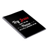 Probeer Jezus alsjeblieft niet met me te praten. Notitieboek (Rechterzijde)