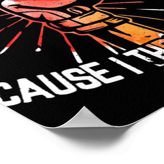 Probeer Jezus niet omdat ik handen gooi - Gift T-S Poster (Hoek)