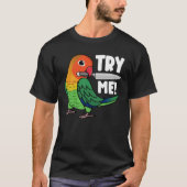 Probeer me eens met een mes bij Fischers Lovebird T-shirt (Voorkant)