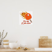 Probeer me Flaming Ping Pong Poster (Keuken)