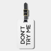 Probeer me geen papieren zakdoekje bagagelabel (Voorkant verticaal)