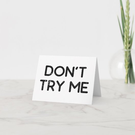 Probeer me geen papieren zakdoekje bedankkaart (Voorkant)