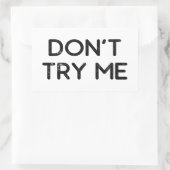 Probeer me geen papieren zakdoekje rechthoekige sticker (Tas)