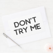 Probeer me geen papieren zakdoekje rechthoekige sticker (Envelop)