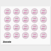 Probeer me Glitter Gray Pink Tester Sample Contain Ronde Sticker (Vel)
