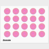Probeer me Logo tester monster roze klein bedrijf Ronde Sticker (Vel)