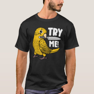 Probeer me met een mes... ik ben gele Lutino Budgi T-shirt