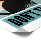 Probeer me niet, Moody Cat met mes Invitation Poster (Hoek)