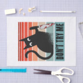 Probeer me niet, Moody Cat met mes Invitation Tissuepapier (Craft)