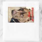 Probeer me niet...pas op voor hond - sticker (Tas)