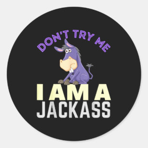 Probeer Me Niet Uit, Ik Ben Een Boer Grappige Hall Ronde Sticker
