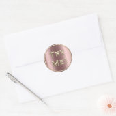 Probeer me Roos Gold Blush Tester Sample Container Ronde Sticker (Envelop)